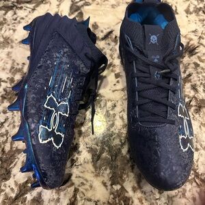 Under Armour Blur Smoke Suede 2.0 MC Navy Football Cleats 3027978-401 Men's 9.5